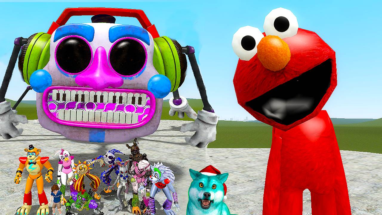 Элмо против фнаф 9 аниматроников в гаррис мод! fnaf garry's mod смотреть онлайн