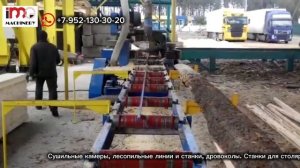 ЦДС 1100. Дисковая пилорама. Первый день работы.