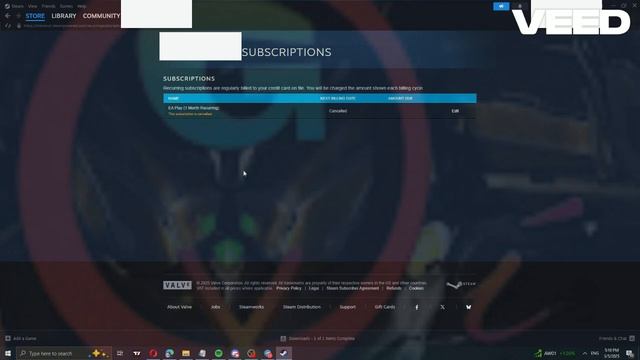 Как отменить платные подписки в Steam