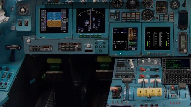 Ил-96: полет на двух турбинах (X-plane)