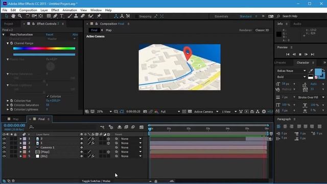 Анимированный путь по карте