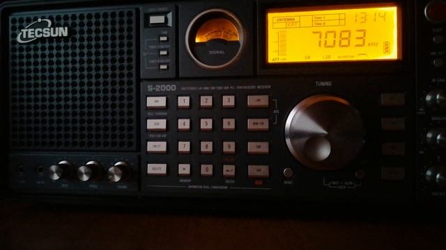 Вечерний приём радиолюбителей на 7083 кГц, 27.03.25. Tecsun S-2000
