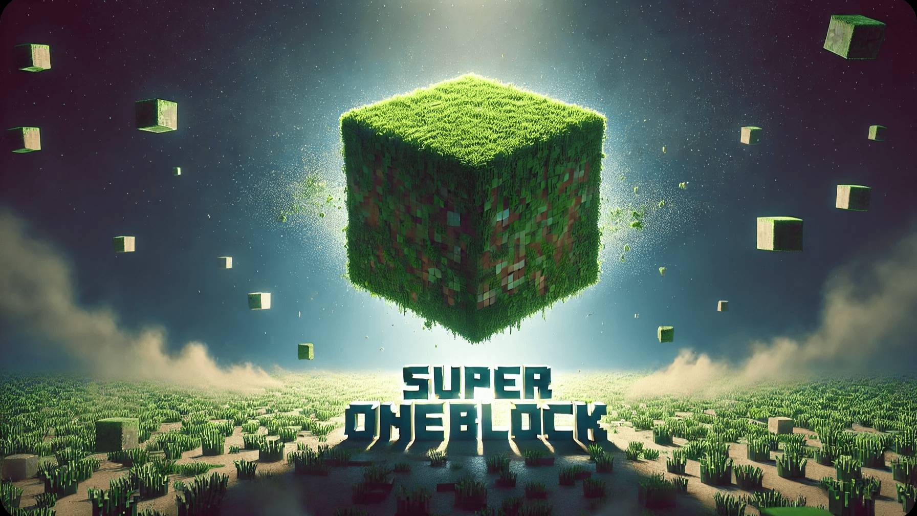 В этот раз играю в новый мод-пак Super OneBlock