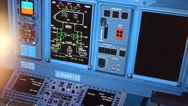 Модель SSJ-100 X-plane 11. Проверка работы систем автопилота. смотреть онлайн