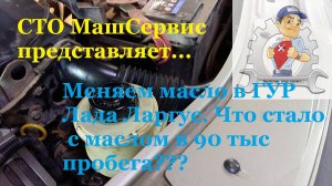 Ларгус, замена масла в ГУР
