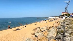 Крым Феодосия пляж Приморский сегодня 9 июня 2025. Обстановка на пляже, море и погода сейчас