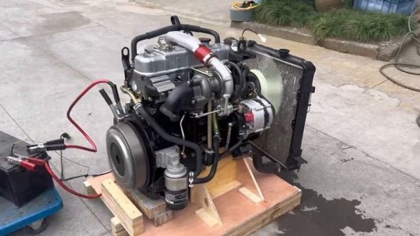 isuzu 4JB1 diesel engine, under testing