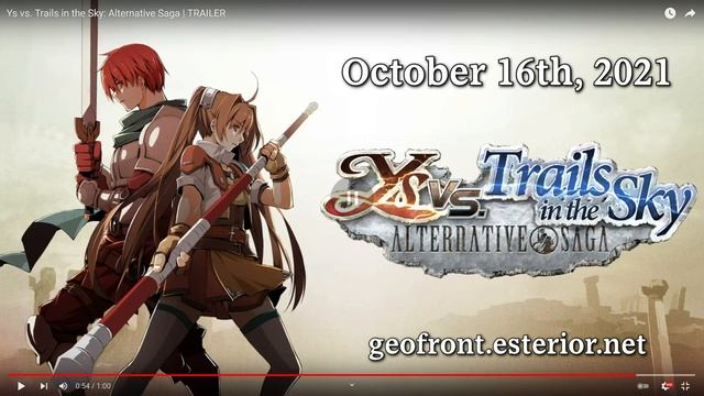 Анонс Перевода - Ys Vs Trails In The Sky Alternative Saga