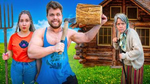 24 Часа в Деревне у Бабушки!