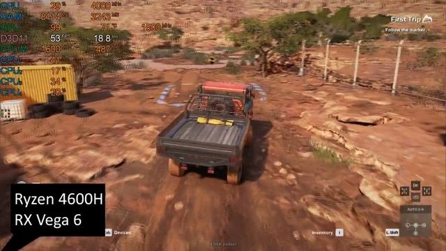 Expeditions A MudRunner Game на ноутбуке (RX Vega 6)