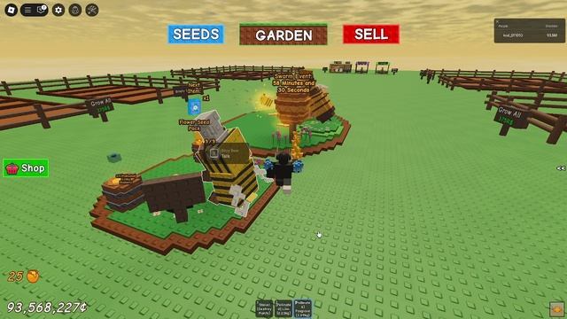 :kod играю в вырости сад