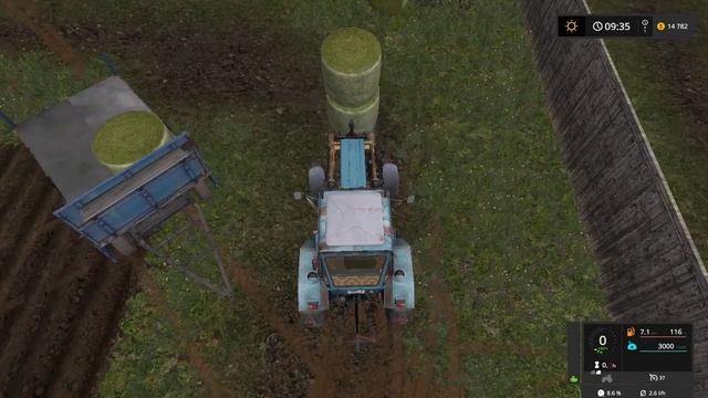 РП:помог дедушке привез тюки (farming Simulator 17)