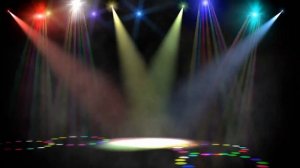 Футаж Сцена с прожекторами, заставка для видео