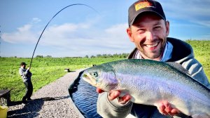 ЗДОРОВЕННАЯ ФОРЕЛЬ НА МАХОВОУ УДОЧКУ! Фидерное турне, день третий, Ульяновск. Серия 3