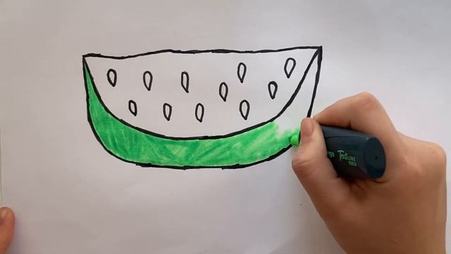 Draw A Watermelon| Нарисуй арбуз | Раскраска для детей
