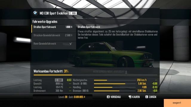 Shift2Unleashed "C"Klasse Einstellungen(Setup)(настройки): BMW M30 Sport Evolution 999 смотреть онлайн