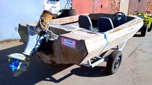 Ставим на лодку из пенопласта электро двигатель!