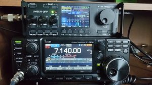 M0NKA (UHSDR-QRP) vs IC-7300. 
Часть 1. 
SSB, неустойчивое прохождение, слабый уровень.