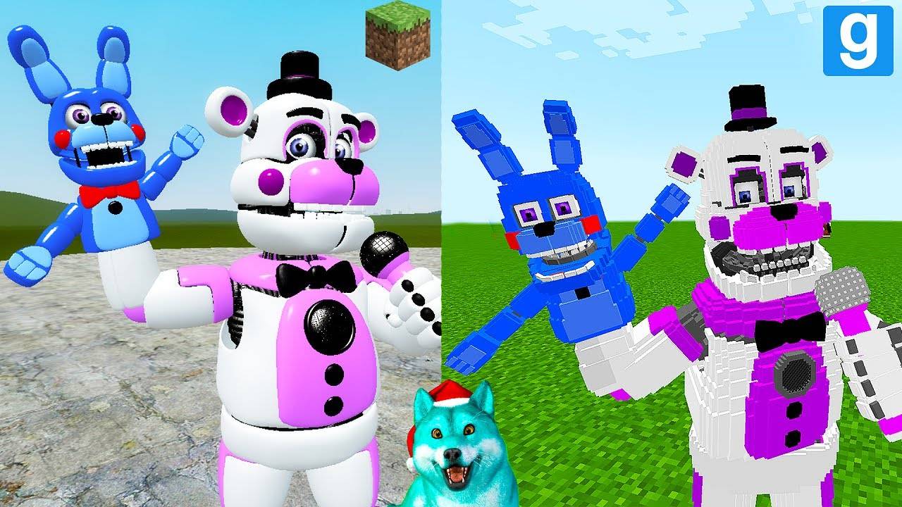 Майнкрафт против фнаф 9 аниматроников в гаррис мод! fnaf garry's mod смотреть онлайн