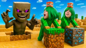 ВЫЖИТЬ в реальном мире МАЙНКРАФТ – ЧЕЛЛЕНДЖ! Гигантские Кубы Майкрафта и побег от Эндермена!