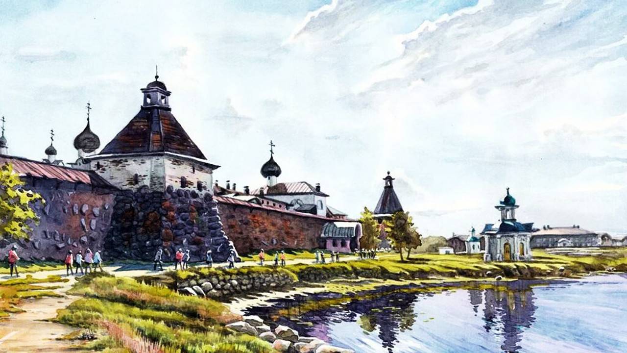 Лето в акварелях художника Николая Солодова смотреть онлайн