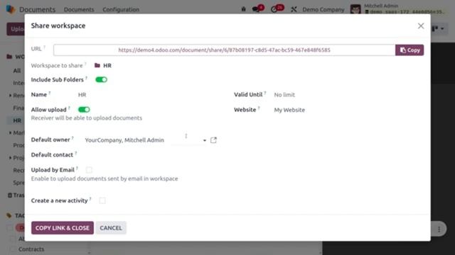 Настройка документа на основе псевдонима электронной почты в приложении Odoo17 Document смотреть онлайн