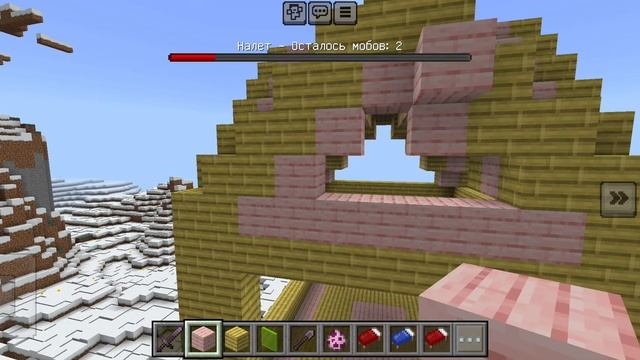 строим огромный желто-розовый дом с балконом в майнкр? смотреть онлайн