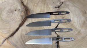 Клинки кухонных ножей Сантоку из Elmax