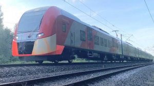 Вечерние электропоезда «Ласточка» Зеленоградского направления. Интенсивное движение