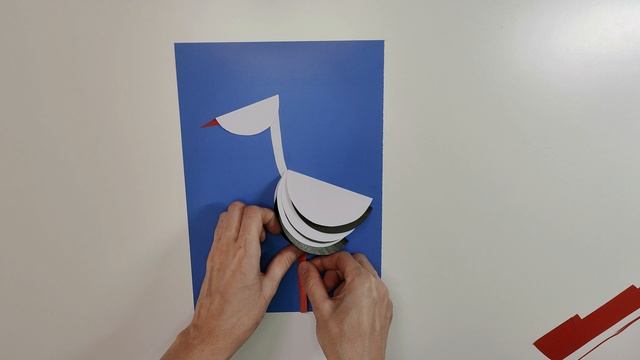 Аист из кружочков!