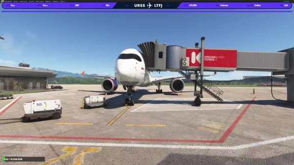 MSFS 2020, GSX, A350 iniBuilds, AFL005, Vatsim, Sochi(URSS) - Instanbul(LTFJ)