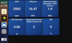 Противодавление сажевого фильтра D4HA Kia Sportage 4 после регенерации фильтра