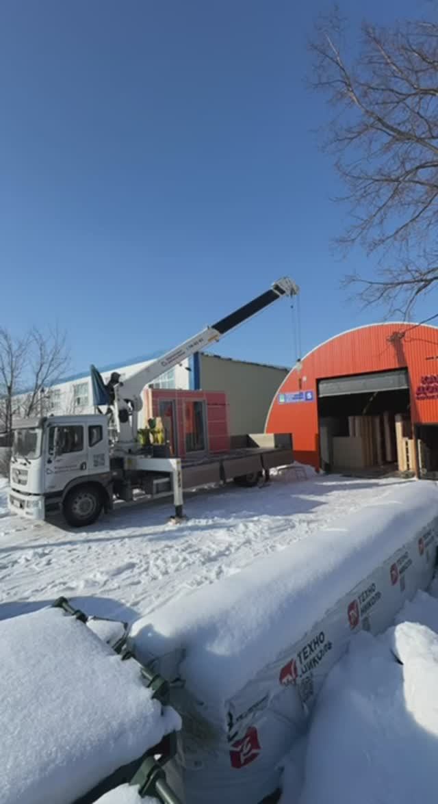 Погрузка и разгрузка каркасного дома по технологии Prefab!