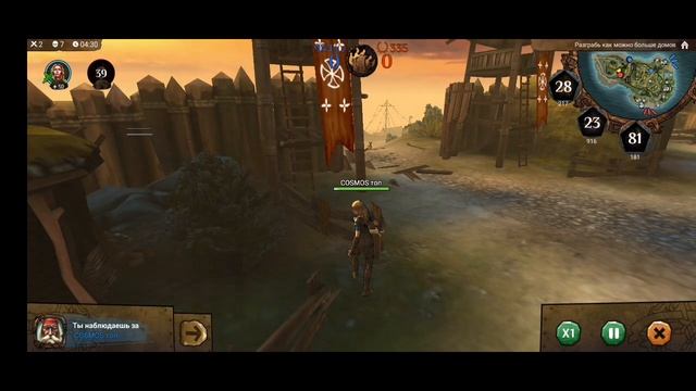 I Viking игра.карта Линдесфарн.бой 3 на 3.