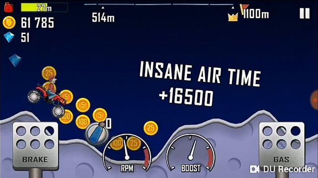 ФАРМ ДЕНЕГ КВАДРОЦИТКЛ + ЛУНА = КУШ Hill Climb Racing смотреть онлайн