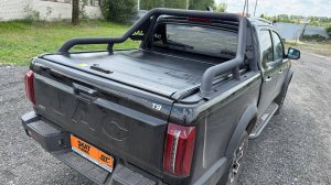 Пластиковый защитный вкладыш и алюминиевая механическая сдвижная роллета установлены на JAC T9!