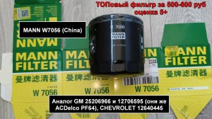 Распил масляного фильтра MANN W7056 (China)