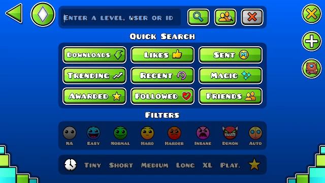 geometry dash играю в разные уровни