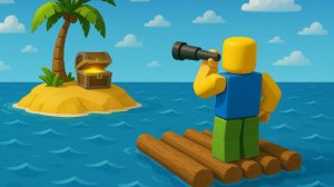 Плыву до сокровищ на своем корабле в РОБЛОКСЕ!