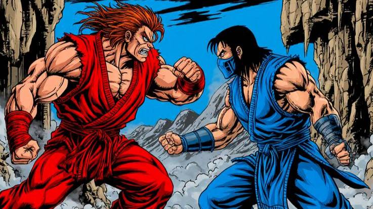 Мой Mugen - максимум слотов = 329967(33х9999) - бой Ханма Юдзиро vs всех 4