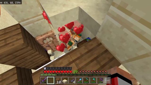 Летсплей #25. Ферма мобов и починка на броне в майнкрафт