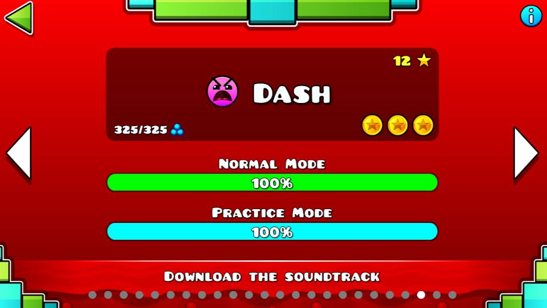 Dash By RobTop Geometry Dash Level 100% All Coin