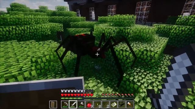 Я играю в мод на Ужасных Пауков с Арахнофобией...