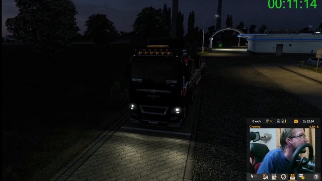 Euro Truck Simulator 2 - Катаю один - Везу груз - Руль Logitech G27 смотреть онлайн