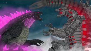 Годзила эволюция против меха годзилы