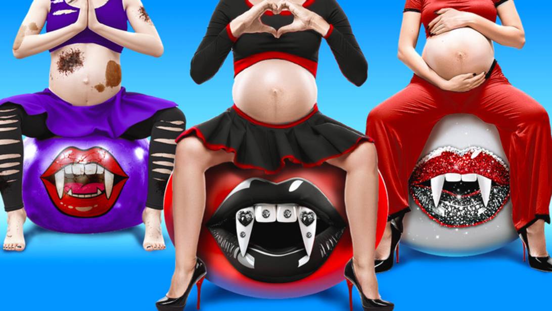 🦇Волшебство превратило меня в беременного вампира! 🍼 Лайфхаки для родителей смотреть онлайн