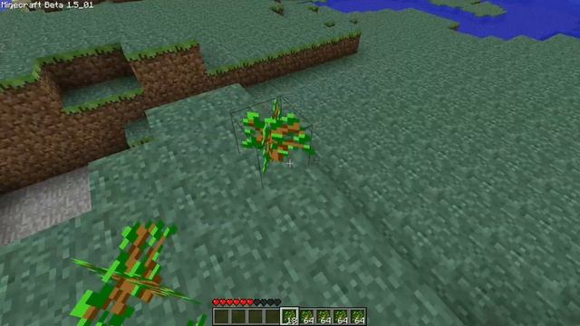 Больше травы в Minecraft beta 1.5_01 смотреть онлайн