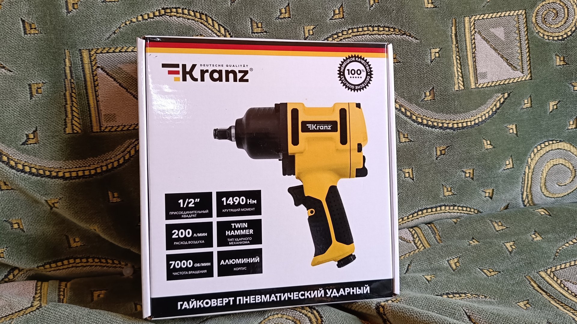 Супер мощный пневматический гайковерт Kranz. смотреть онлайн