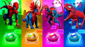 КАКОЙ ЧЕЛОВЕК ПАУК ДИНОЗАВР СИЛЬНЕЕ ВСЕХ? | МУЛЬТФИЛЬМЫ ДИНОЗАВРЫ в Tiles Hop 54 серия