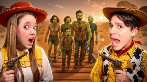 СБЕЖАЛ с КВИНКОЙ от ЗОМБИ на ПОЕЗДЕ в DEAD RAILS в ROBLOX!